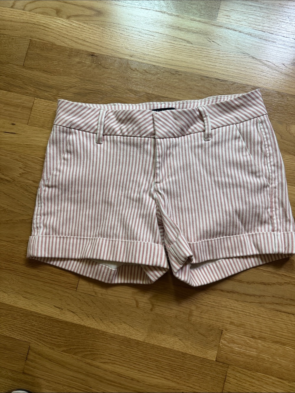 Dear John Pink and White Striped Bermuda Shorts
